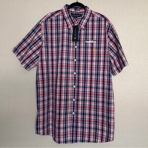 U.S. Polo Assn Shirt Mens XLT Plaid Short Sleeve Button-Down
